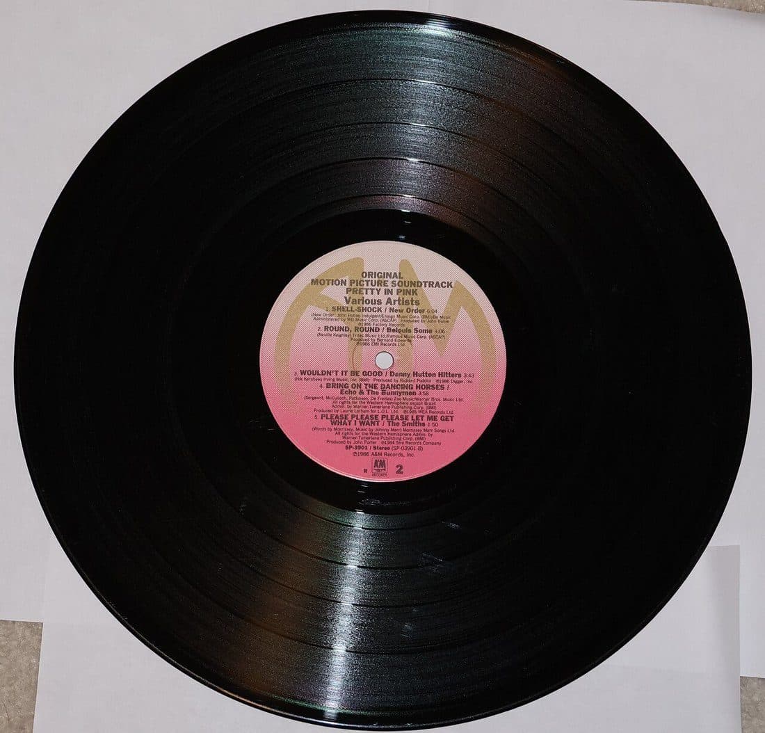 Pretty in Pink soundtrack on vinyl, 1986 A&M pressing - photo 2