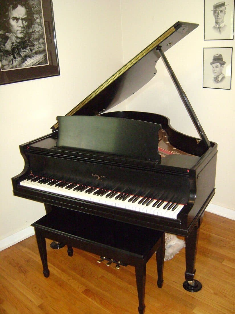Sohmer & Co. baby grand piano with matching bench